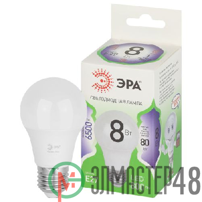 Лампа светодиодная GREEN LINE A60-8W-865-E27 GL 8Вт груша 6500К свет холод. E27 Эра Б0067142