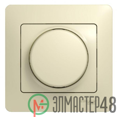 Светорегулятор (диммер) СП Glossa 300Вт Glossa поворот. в сборе беж. SchE GSL000234