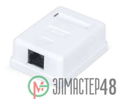 Розетка компьютерная RJ-45 WR-WS-8P8C-C5E-1 кат. 5e неэкранир. одинарная внешняя Dual IDC бел. WRline 505215