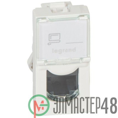 Механизм розетки информ. 1-м СП Mosaic New 1мод. RJ45 5E UTP Leg 78650/76551