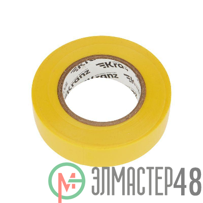 Изолента ПВХ 0.13х19мм 25м желт. (уп.5шт) Kranz KR-09-2202