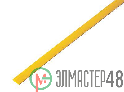 Трубка термоусадочная 6.0/3.0 1м жел. Rexant 20-6002