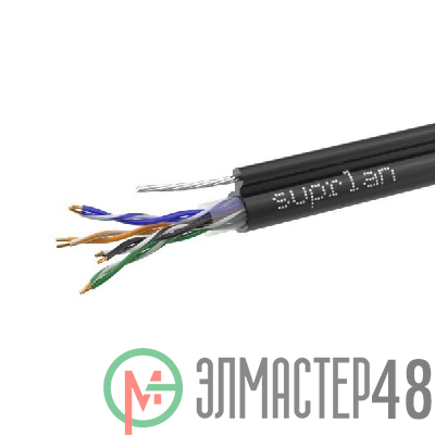 Кабель UTP 4х2х24AWG кат.5е медь с тросом Standart 305м (м) SUPRLAN 01-0322