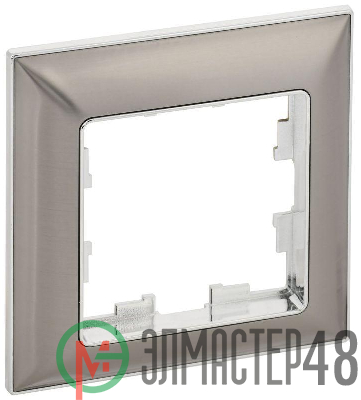 Рамка 1-м BRITE РУ-1-Бр хром/никель IEK BR-M12-12-4-K23