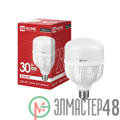 Лампа светодиодная LED-HP-PRO 30Вт 230В 4000К E27 2700лм IN HOME 4690612031071