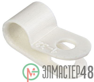 Скоба крепежная 5мм нейлон. бел. (уп.50шт) IEK USK11-05-050-K01