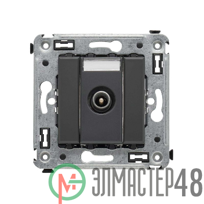 Розетка телевизионная оконечная TV СП Avanti "Черный матовый" DKC 4412523