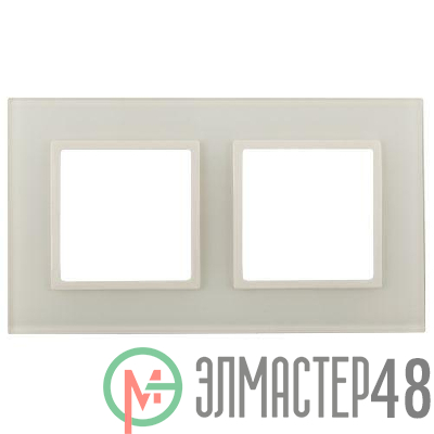 Рамка 2-м Elegance 14-5102-02 стекло слон. кость Эра Б0059169