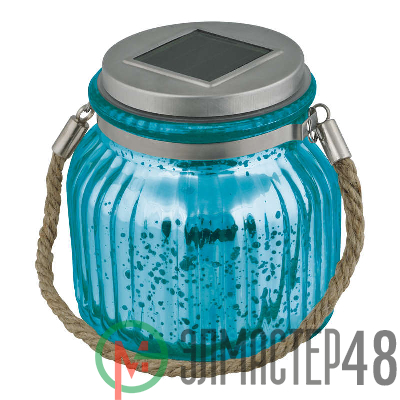Светильник садовый USL-M-210/GN120 BLUE JAR на солн. батарее IP44 Uniel UL-00003208