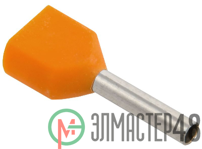 Наконечник-гильза изол. НГИ2 0.5-8 оранж. (уп.100шт) ИЭК UTE10-D1-8-100