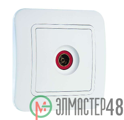 Розетка TV 1-м СП Lillium 16А IP20 бел./бел. Makel 70007