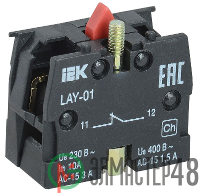 Блок контактный 1р для LAY5 ИЭК BDK11