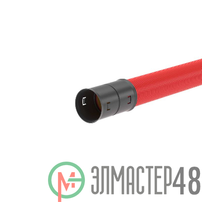 Труба гофрированная двустенная ПНД d110 жесткая 12кПа с муфтой SN12 750Н красн. (уп.6м) DKC 160911