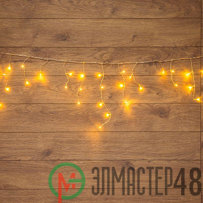 Гирлянда Айсикл "ПЛЕЙ ЛАЙТ" 1.8х0.5м 48LED тепло-бел. прозр. провод 3Вт 230В IP20 NEON-NIGHT 255-016