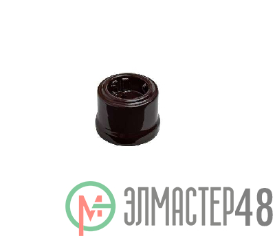 Розетка 1-м ОП Лизетта 16А IP20 ретро с заземл. ABS-пластик корич. Bironi B1-101-22