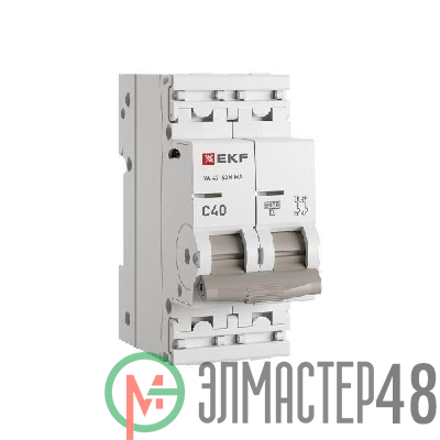 Выключатель автоматический 2п C 40А 6кА ВА 47-63N MA без теплового расцеп. PROxima EKF M63MA6240C