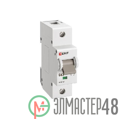 Выключатель автоматический 1п C 63А 15кА ВА 47-125 PROxima EKF mcb47125-1-63C