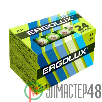 Элемент питания алкалиновый LR6 Alkaline BP-24 (уп.24шт) NEW Ergolux 14212