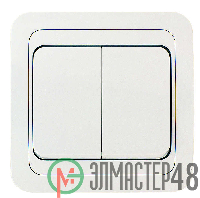 Выключатель 2-кл. СП Mimoza 10А IP20 бел./бел. Makel 12003