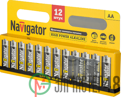 Элемент питания алкалиновый AA/LR6 94 782 NBT-NE-LR6-BP12 (блист.12шт) NAVIGATOR 94782