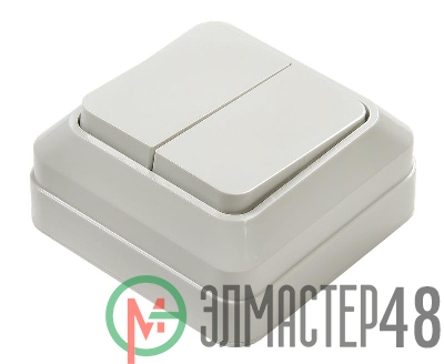 Выключатель 2-кл. BOLLETO накл. 7023 бел. ASD / IN HOME 4680005959761