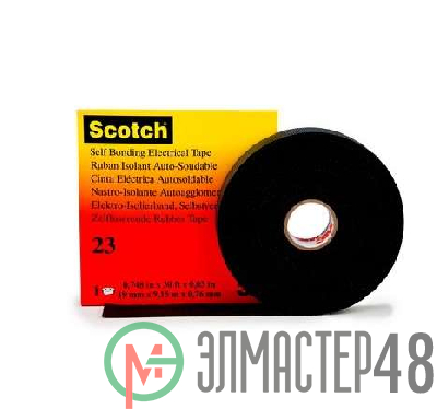 Изолента ЭПР самослипающаяся 19мм (рул.9.1м) Scotch 23 черн. 3М 7000007286