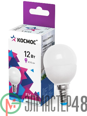 Лампа светодиодная GL 12Вт 6500К E14 220В Космос LkecLED12wGLE1465