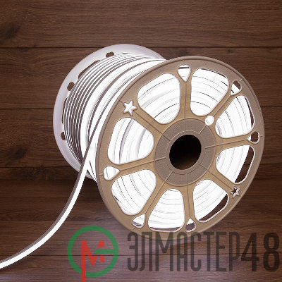 Шнур светодиодный гибкий неон LED SMD 8х16мм 120LED/м двустор. бел. (уп.100м) Neon-Night 131-095