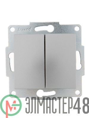 Механизм выключателя 2-кл. 1п СП Karina 10А IP20 мат. серебр. LEZARD 707-4388-101