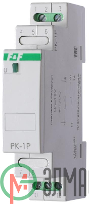 Реле промежуточное PK-1P/Un (монтаж на DIN-рейке 35мм 24В AC/DC 16А 1P IP20) F&F EA06.001.003