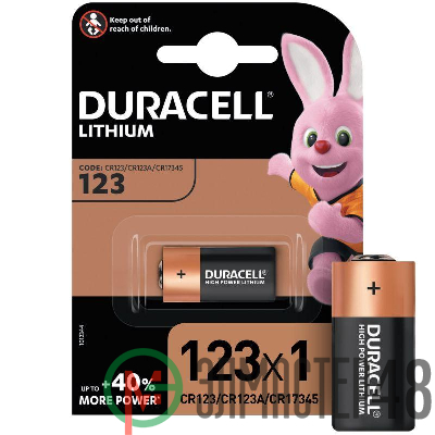 Элемент питания литиевый CR 123 BP-1 ULTRA (блист.1шт) Duracell A0001263