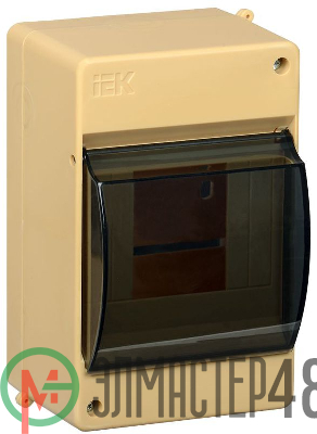 Корпус ОП КМПн 2/4 Krepta 3 IP30 для 4-х авт. выкл. прозр. крышка пластик. сосна IEK MKP42-N-04-30-12-S