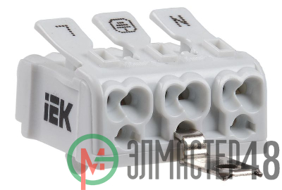 Клемма пружинная соединительная КСПнз3-L+N+PE IEK UKZ-B06-3P-F1-E1-10