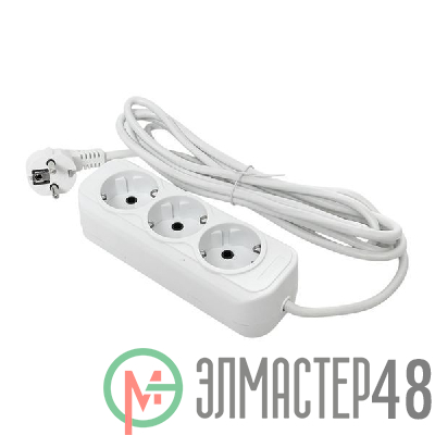 Удлинитель 3х2м с заземл. 16А IP20 Эксперт 3.0кВт ПВС 3х1 PROxima EKF UBA16-310-3-02