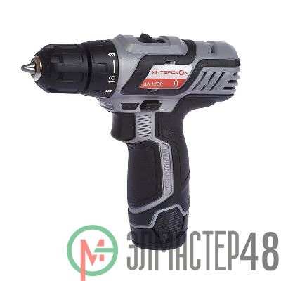 Дрель-шуруповерт аккумуляторная ДА-12ЭР 28 (Li-ion 2 аккум. 2А.ч) ИНТЕРСКОЛ 434.2.2.20