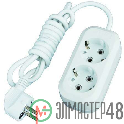 Удлинитель 2х3м с заземл. 16А IP20 Е-302 АБС-пл. ПВС 3х1 UNIVersal 9631973