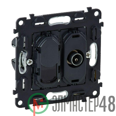Механизм розетки TV Valena In'matic с топологией "звезда"/RJ45 CAT.6 UTP Leg 753055
