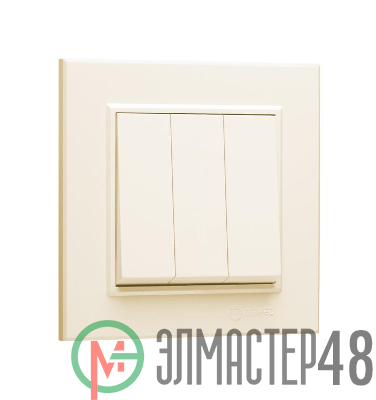Выключатель 3 клав. 1 вход 3 выхода KAREA крем Makel 56010091