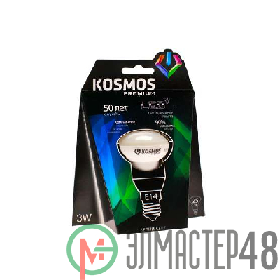 Лампа светодиодная KOSMOS premium 3Вт REFLECTOR 39мм E14 230В 4500К Космос KLED3wR39230vE1445