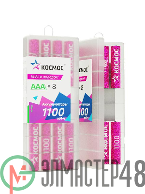Аккумулятор R03 NI-MH 1100мА.ч 8B (уп.8шт) КОСМОС KOCR03NIMH1100mAh8B