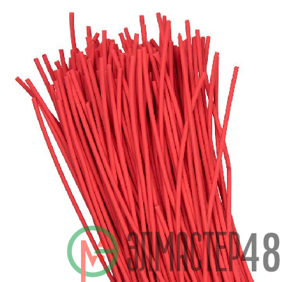Трубка термоусадочная ТУТ 2/1 красн. (уп.200шт) PROxima EKF tut-2-r-1m