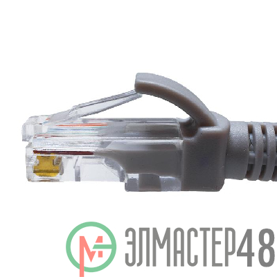 Патч-корд UTP 5e 4х2 26AWG (7х0.16мм) Cu LSZH 5м сер. SUPRLAN 10-0145