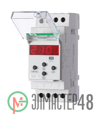 Реле времени PCZ-521-1 (1канал-125пар вкл./выкл. сут./нед. Циклы 24-264В AC/DC 16А 1P IP20 монтаж на DIN-рейке)(аналог ТЭ-15) F&F EA02.002.010