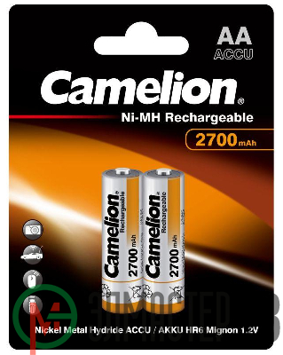 Аккумулятор R6 NI-MN 2700мА.ч BP-2 (блист.2шт) Camelion 7371