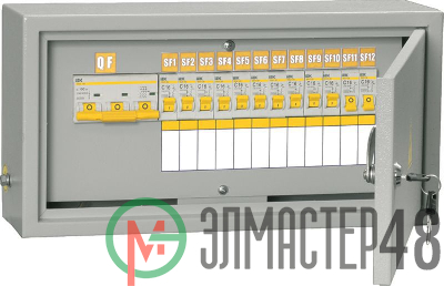 Щит ОЩВ-12/ОБЩ-3-100-12-0 (ВВ100А 12х16А) IP31 ИЭК MSM10-3N-100-12-31