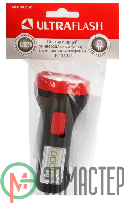 Фонарь LED16014 1 + 4SMD LED 2 реж. 1XR6 пласт блист-пакет Ultraflash 14253