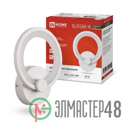 Светильник светодиодный ELEGANT BLISSAR-W 15Вт 230В 3000-6500К 1050лм STEP COLOR бел. IN HOME 4690612043159