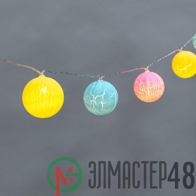 Гирлянда светодиодная "Карамельки" 1.5м 10LED прозрачный ПВХ питание USB тепл. бел. Neon-Night 304-001