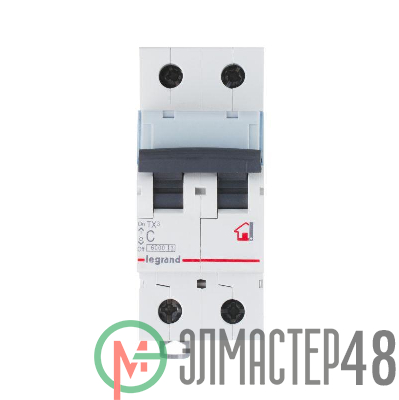 Выключатель автоматический модульный 2п C 50А 6кА TX3 6000 2мод. 230/400В Leg 404047