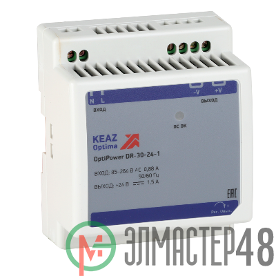 Блок питания OptiPower DR-30-24-1 КЭАЗ 284544